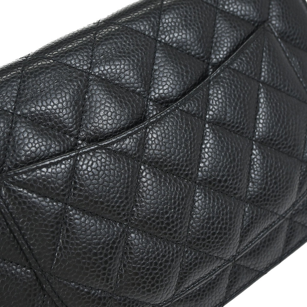 Chanel 2013-2014 Black Caviar WOC Wallet on Chain Bag
