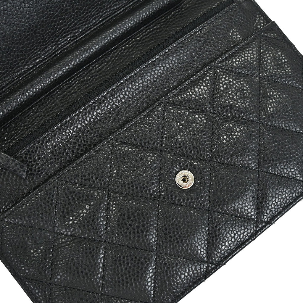 Chanel 2013-2014 Black Caviar WOC Wallet on Chain Bag