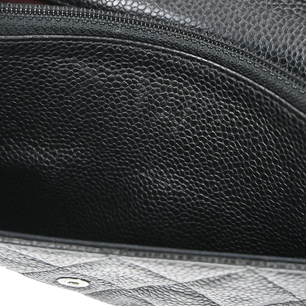 Chanel 2013-2014 Black Caviar WOC Wallet on Chain Bag