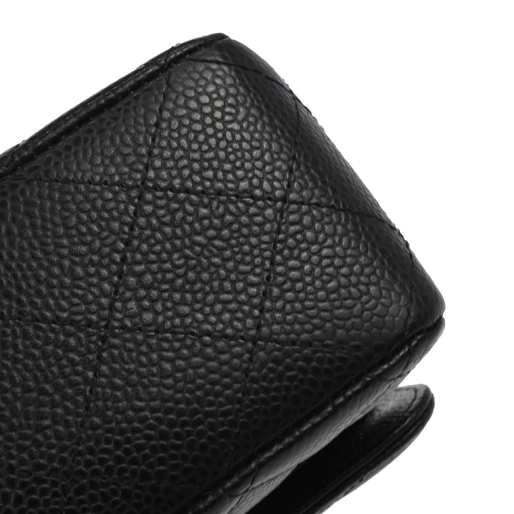 Chanel 2019 Black Caviar Medium Classic Double Flap Shoulder Bag
