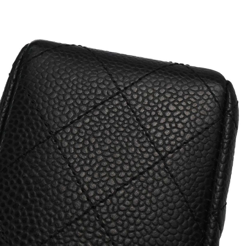 Chanel 2019 Black Caviar Medium Classic Double Flap Shoulder Bag
