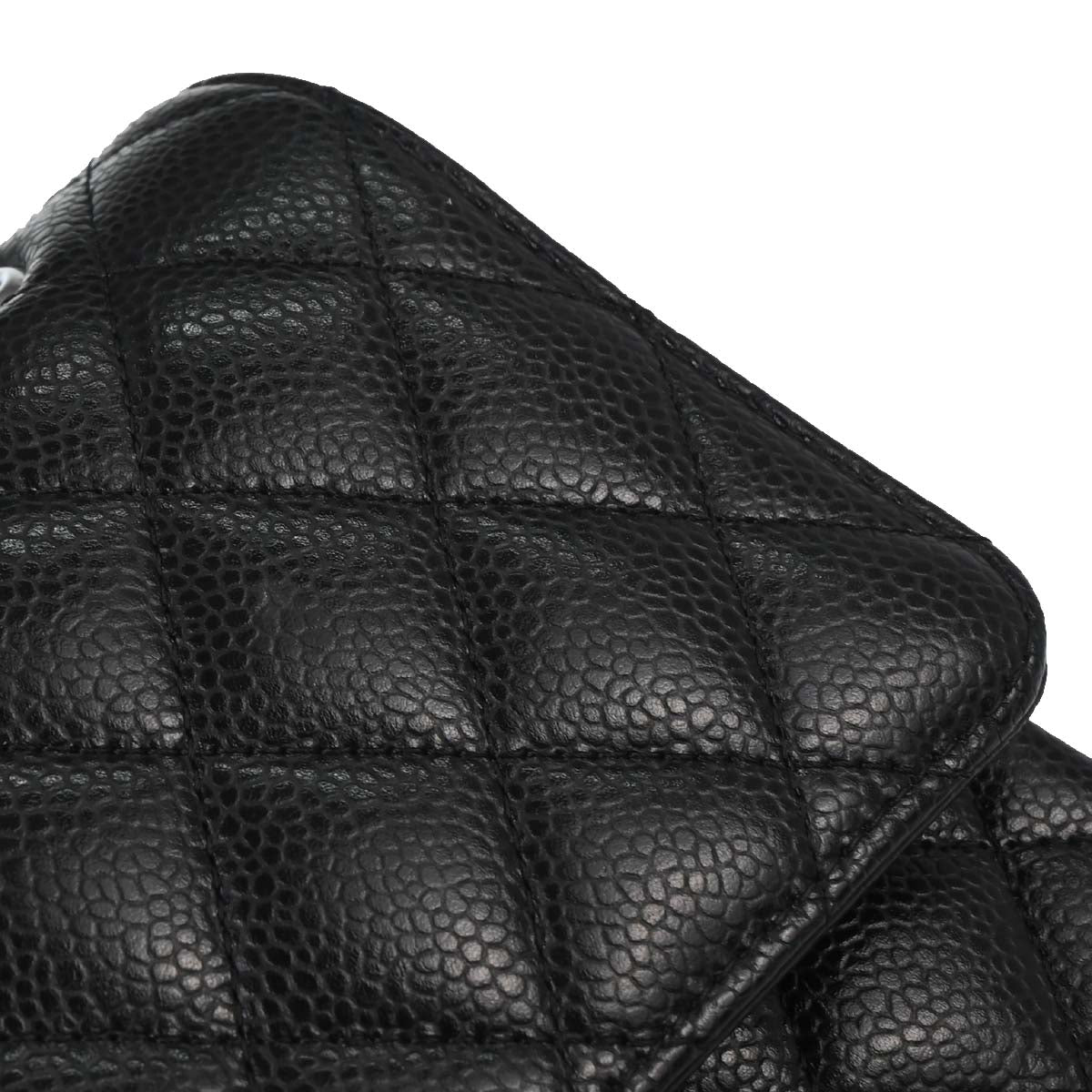 Chanel 2019 Black Caviar Medium Classic Double Flap Shoulder Bag