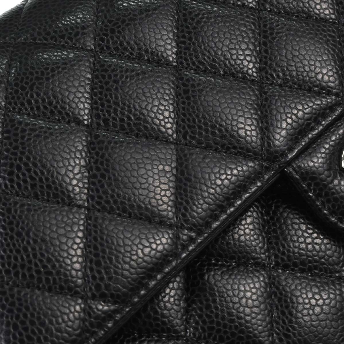 Chanel 2019 Black Caviar Medium Classic Double Flap Shoulder Bag