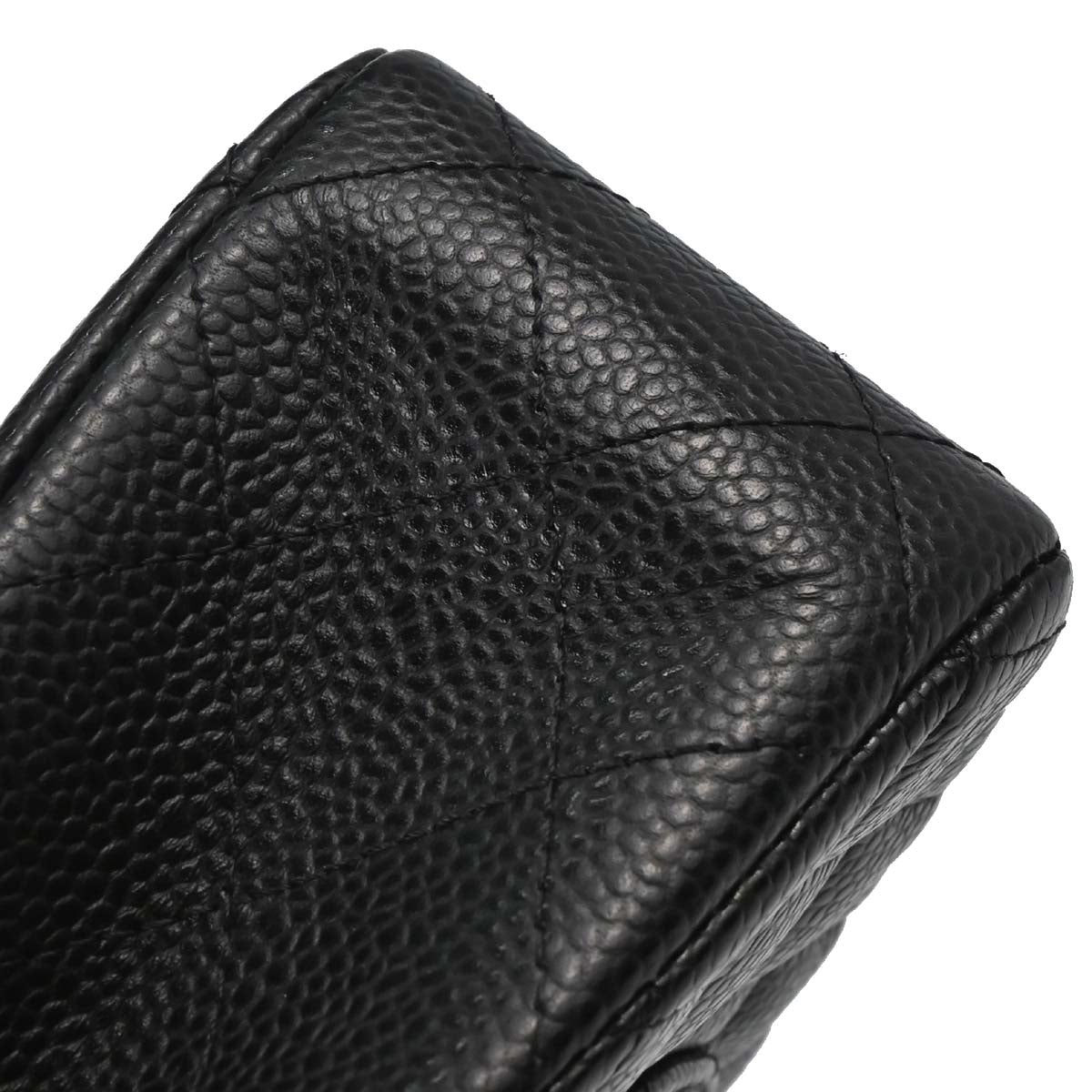 Chanel 2019 Black Caviar Medium Classic Double Flap Shoulder Bag