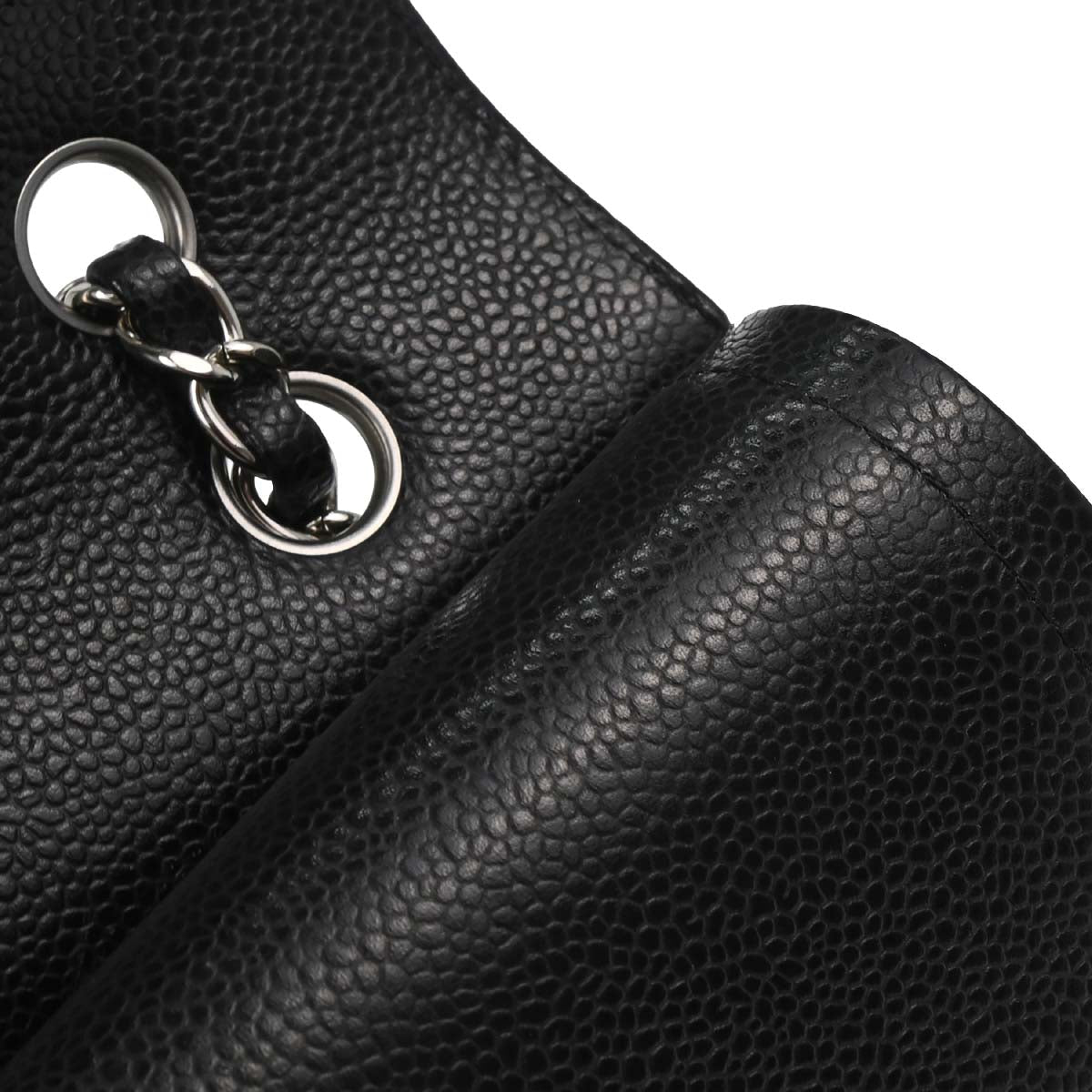 Chanel 2019 Black Caviar Medium Classic Double Flap Shoulder Bag