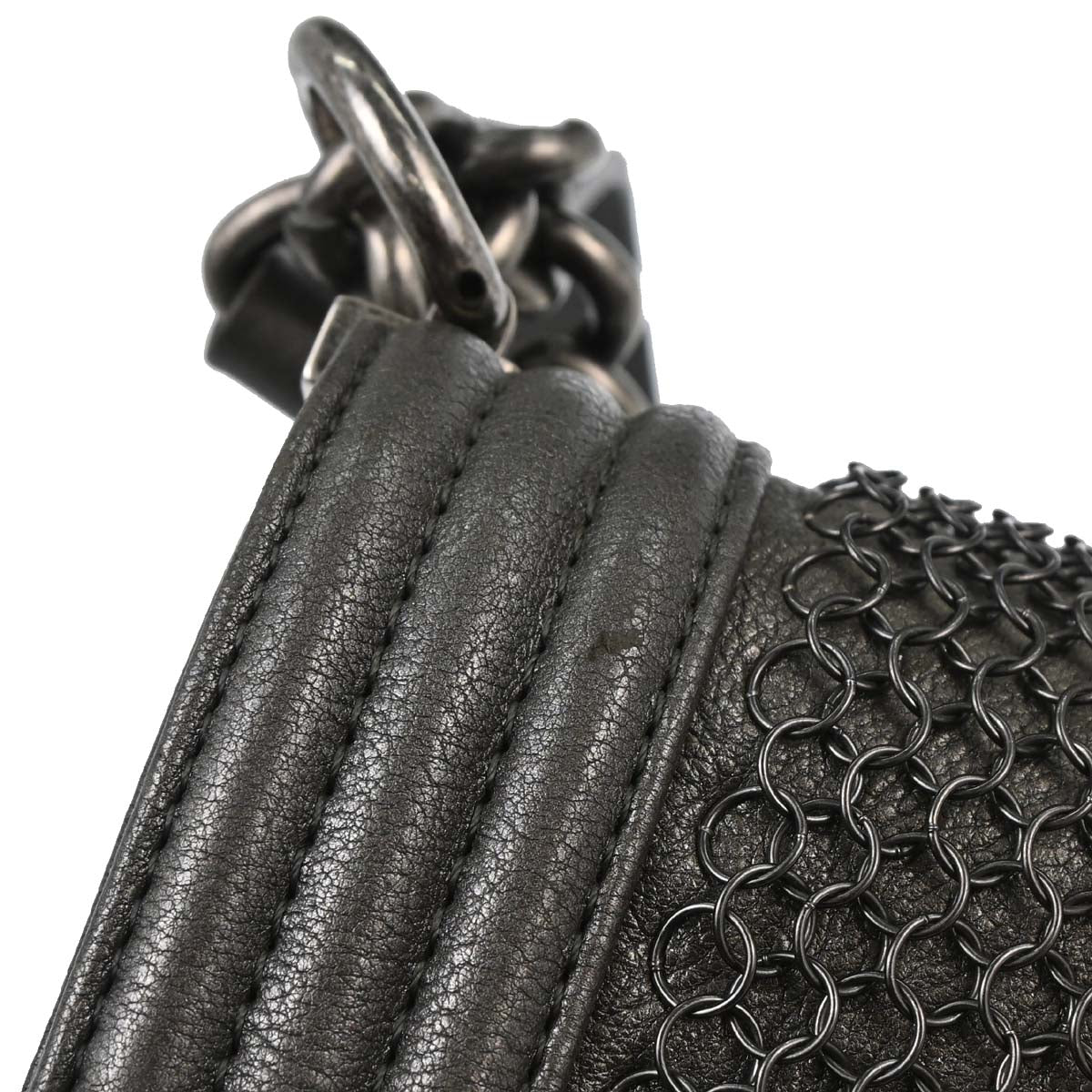 Boy Chanel 2013-2014 Gray Calfskin Small Chain Shoulder Bag