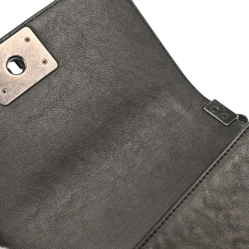 Boy Chanel 2013-2014 Gray Calfskin Small Chain Shoulder Bag