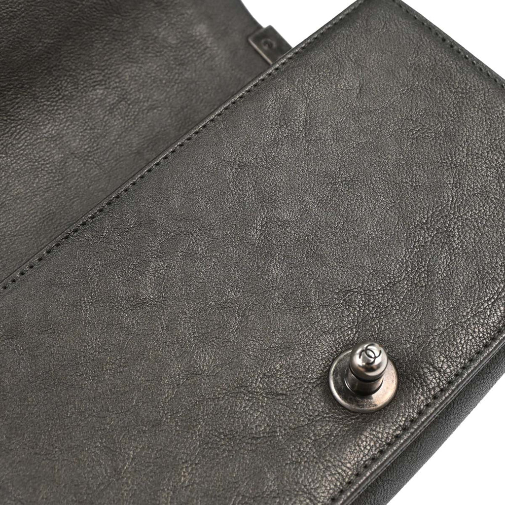 Boy Chanel 2013-2014 Gray Calfskin Small Chain Shoulder Bag