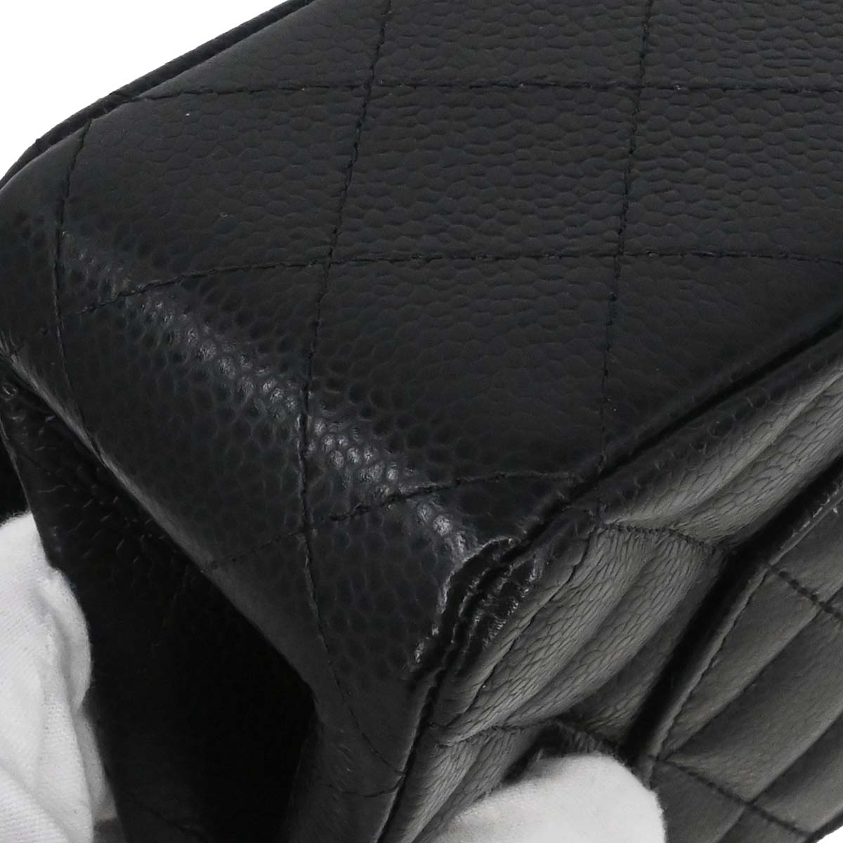 Chanel 2015-2016 Black Caviar Medium Classic Double Flap Shoulder Bag