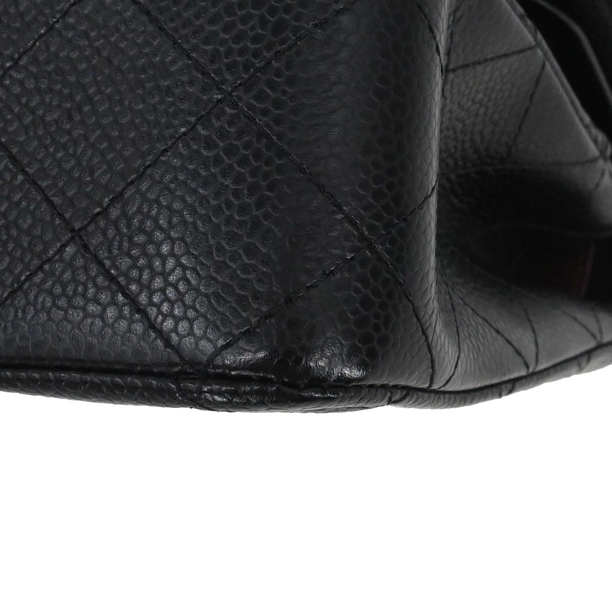 Chanel 2015-2016 Black Caviar Medium Classic Double Flap Shoulder Bag