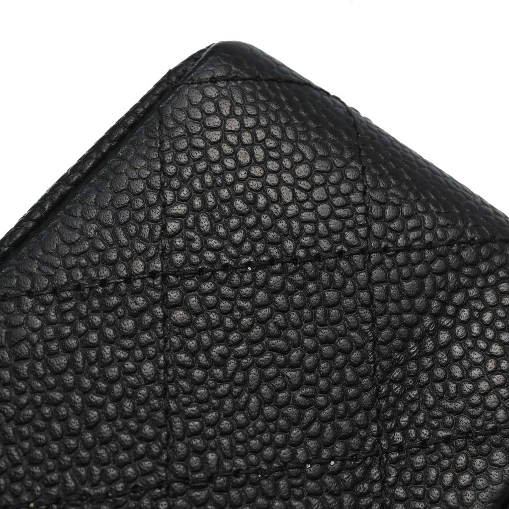 Chanel 2012-2013 Black Caviar Medium Classic Double Flap Shoulder Bag