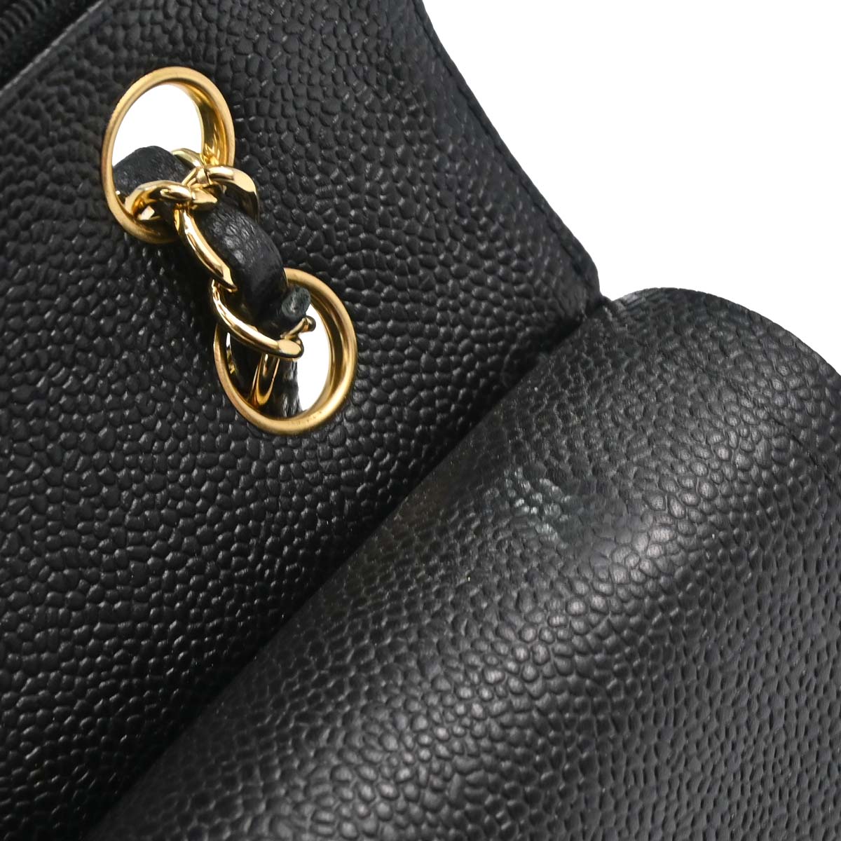 Chanel 2012-2013 Black Caviar Medium Classic Double Flap Shoulder Bag