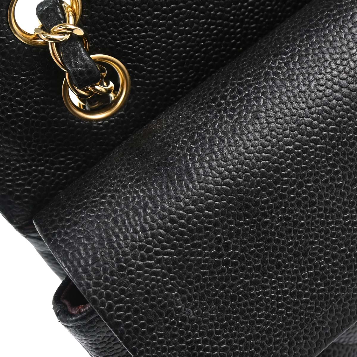 Chanel 2012-2013 Black Caviar Medium Classic Double Flap Shoulder Bag