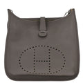 Hermes Taupe Taurillon Clemence Evelyne 3 33 GM Shoulder Bag