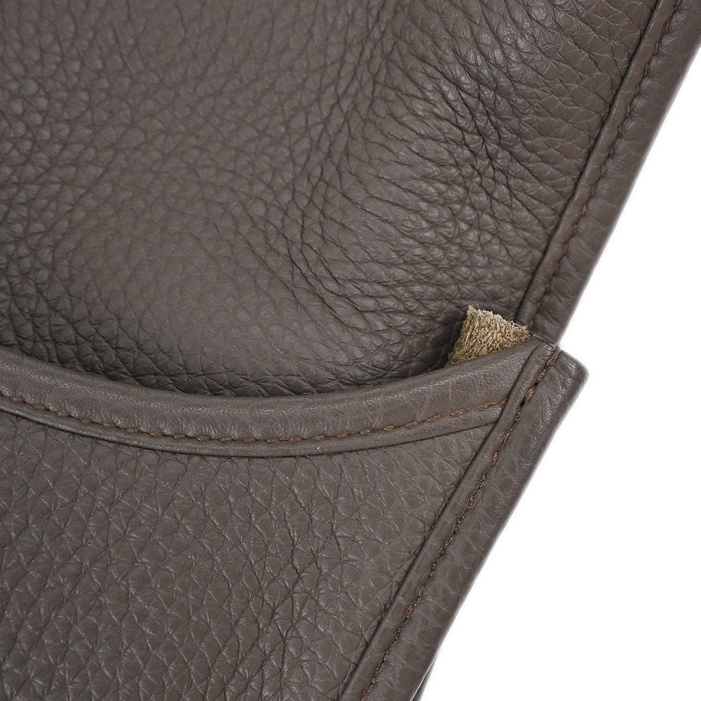 Hermes Taupe Taurillon Clemence Evelyne 3 33 GM Shoulder Bag