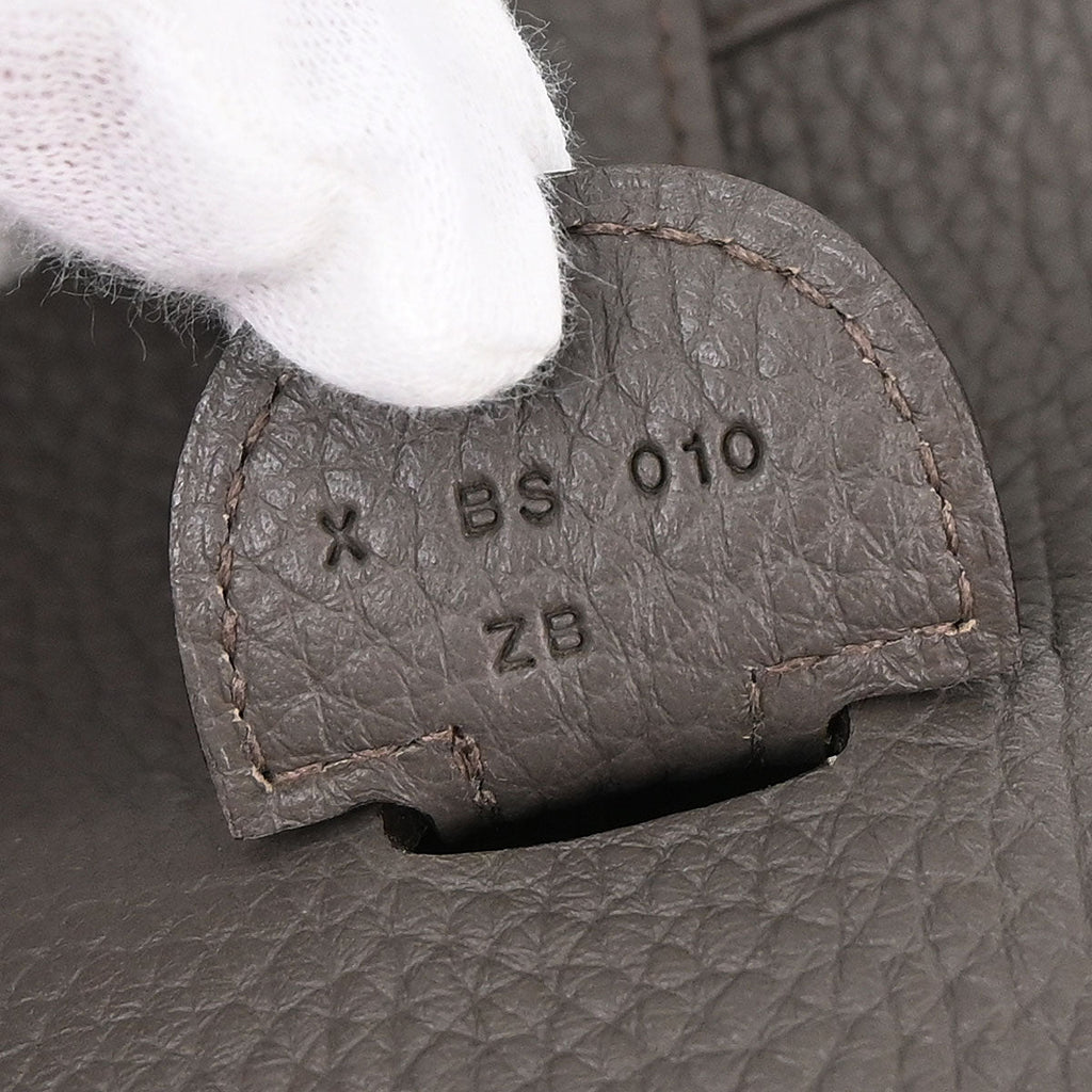 Hermes Taupe Taurillon Clemence Evelyne 3 33 GM Shoulder Bag