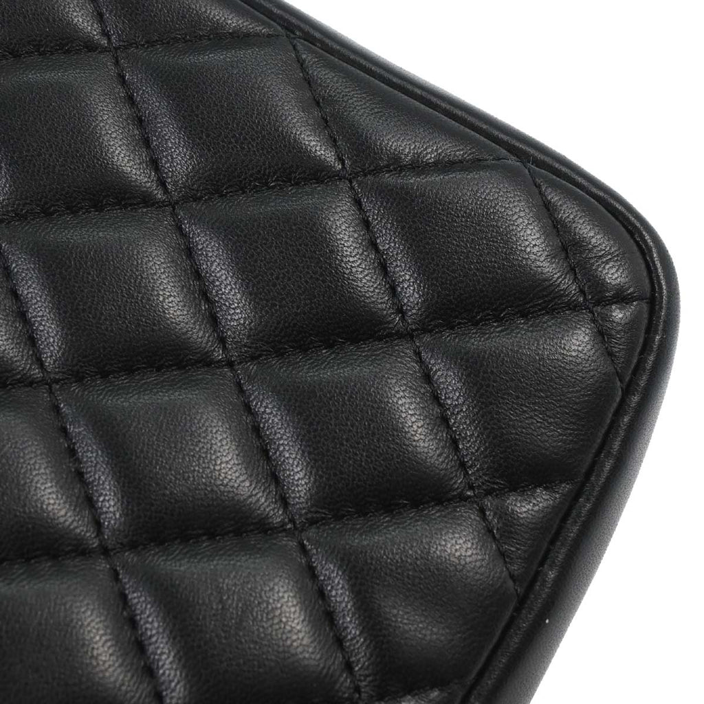 Chanel 2019 Black Lambskin Side Packs Shoulder Bag