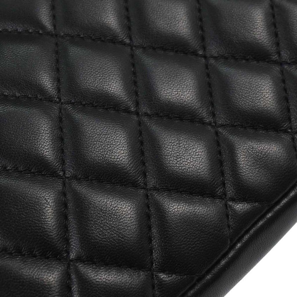 Chanel 2019 Black Lambskin Side Packs Shoulder Bag