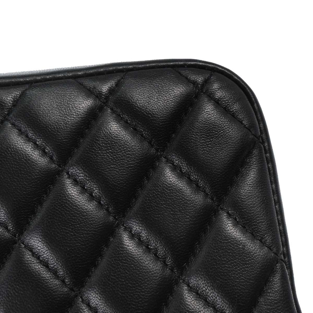 Chanel 2019 Black Lambskin Side Packs Shoulder Bag