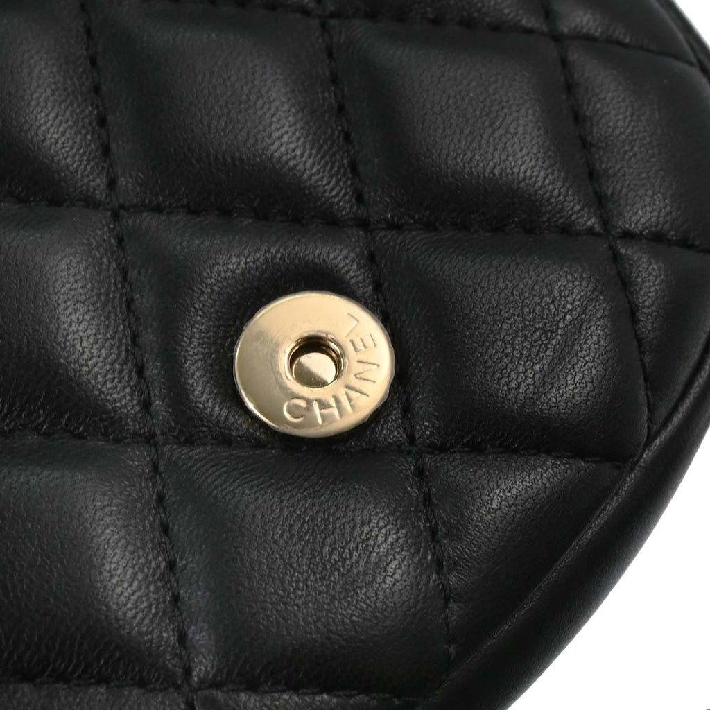 Chanel 2019 Black Lambskin Side Packs Shoulder Bag