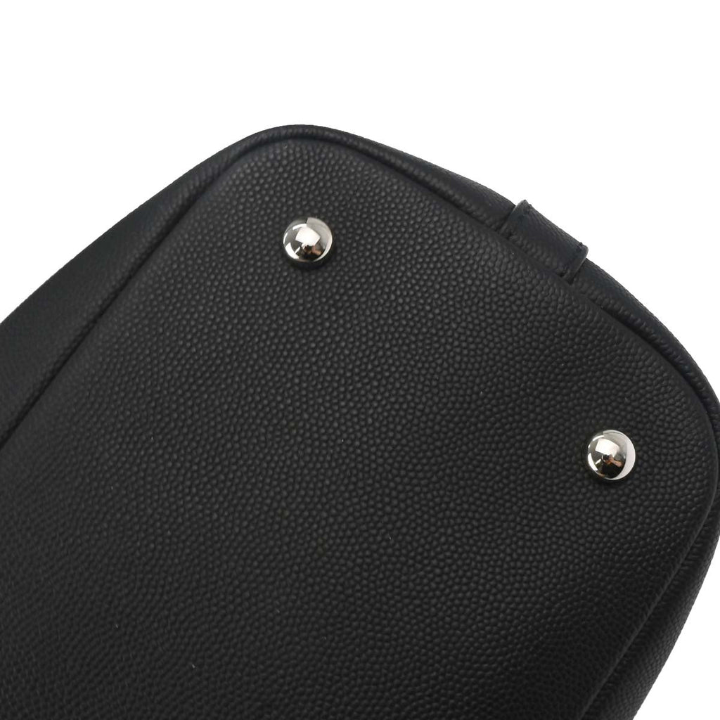 Chanel 2019 Black Caviar Coco Eyelets Large Shopping 2way Shoulder Tote Handbag