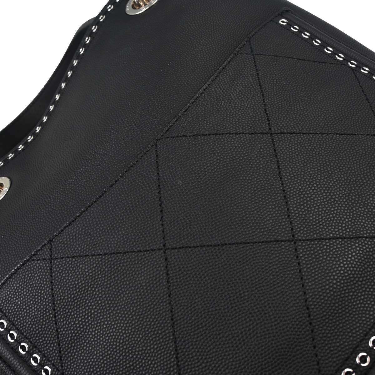 Chanel 2019 Black Caviar Coco Eyelets Large Shopping 2way Shoulder Tote Handbag