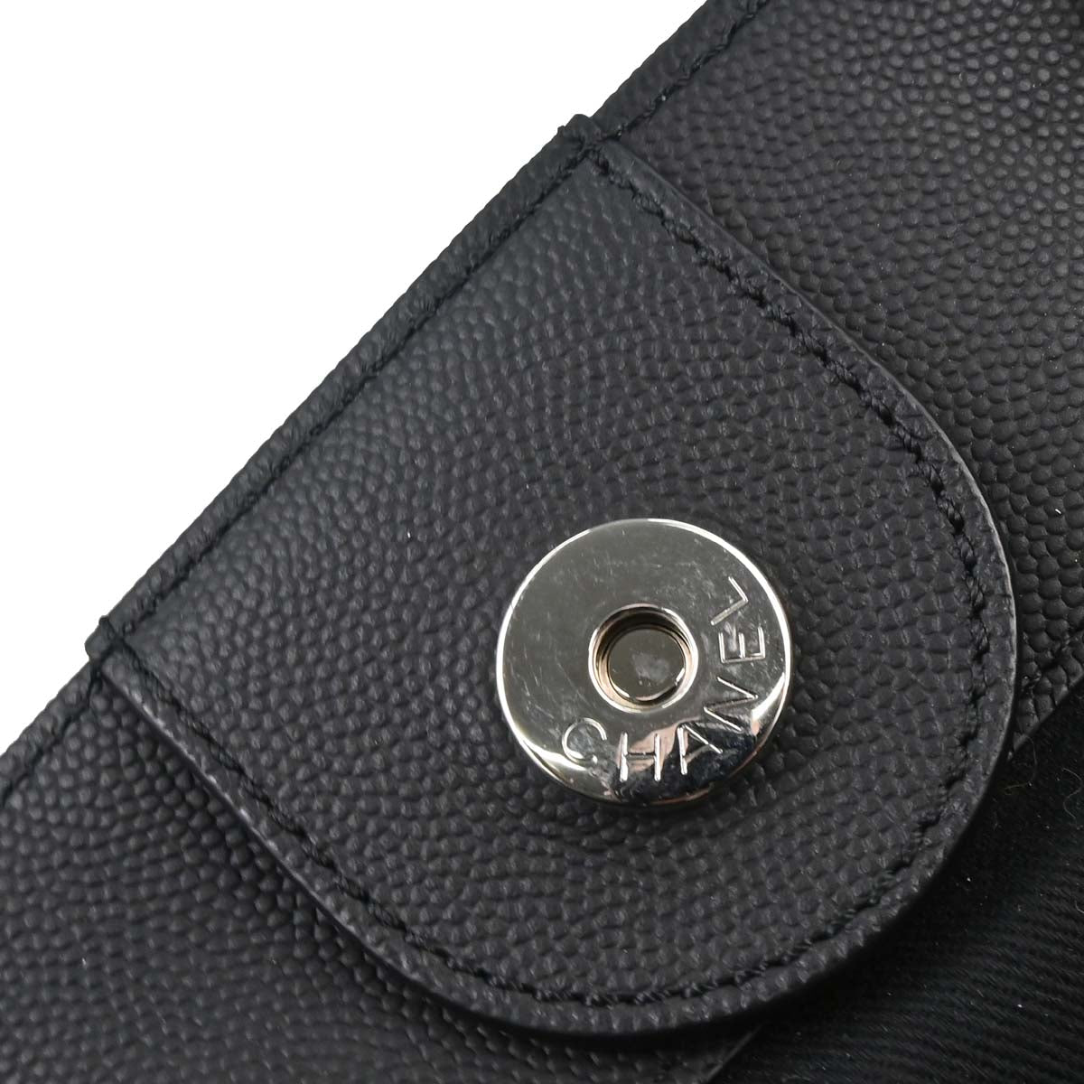 Chanel 2019 Black Caviar Coco Eyelets Large Shopping 2way Shoulder Tote Handbag
