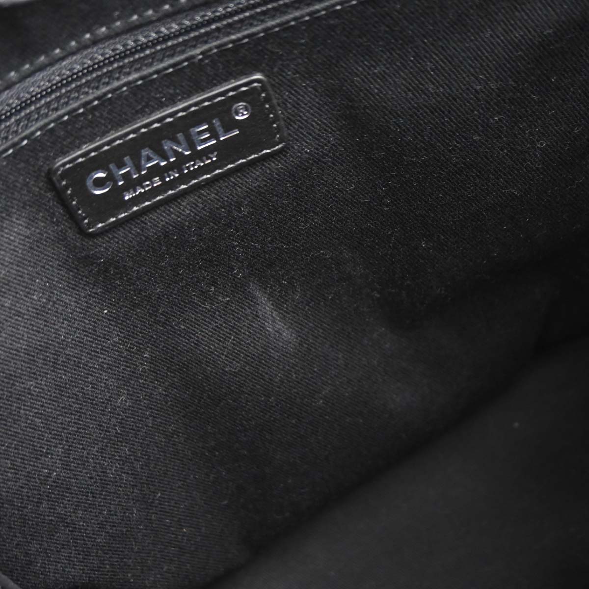 Chanel 2019 Black Caviar Coco Eyelets Large Shopping 2way Shoulder Tote Handbag