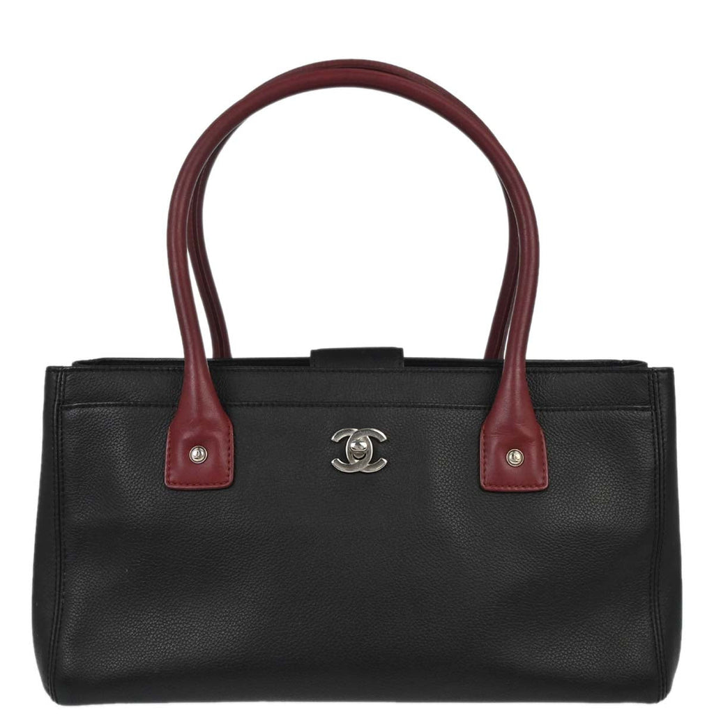 Chanel 2012-2013 Black Calfskin Bicolor Executive Cerf Tote Bag