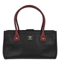 Chanel 2012-2013 Black Calfskin Bicolor Executive Cerf Tote Bag