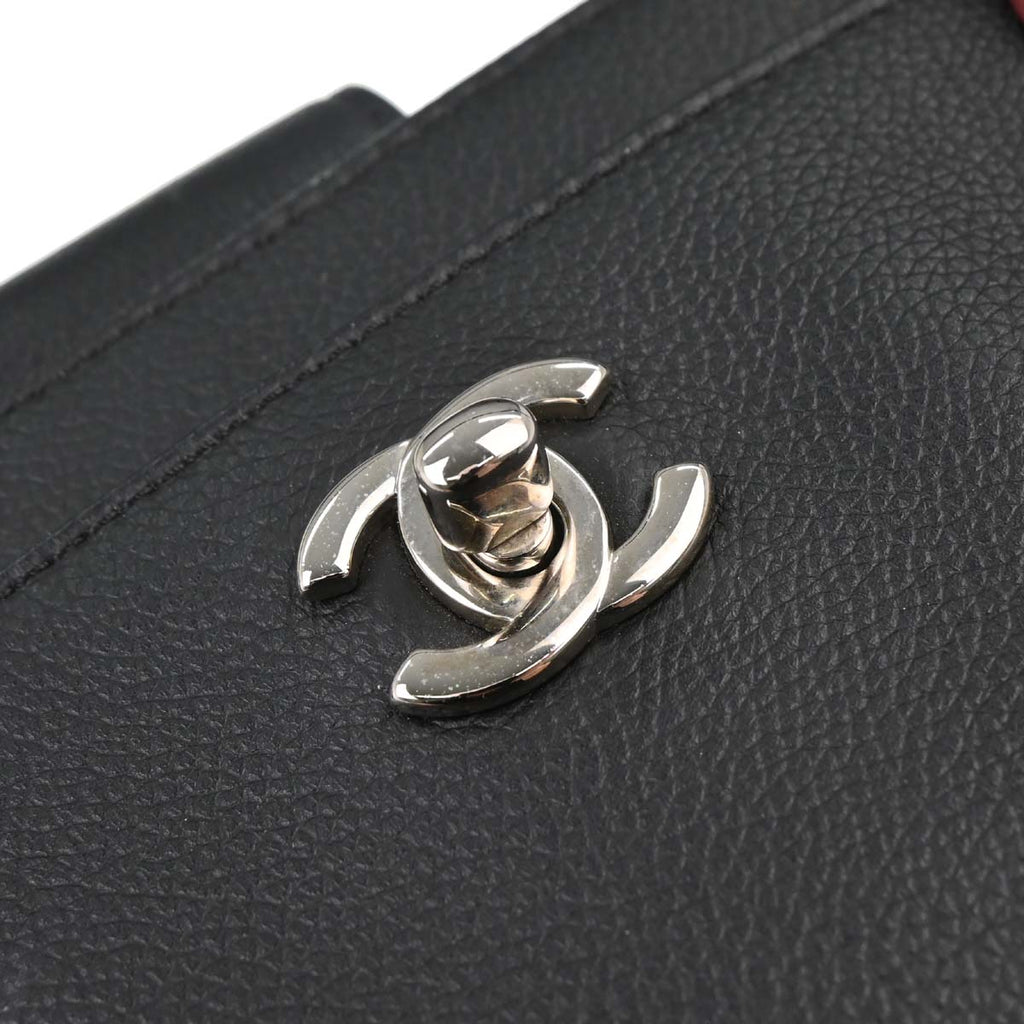 Chanel 2012-2013 Black Calfskin Bicolor Executive Cerf Tote Bag