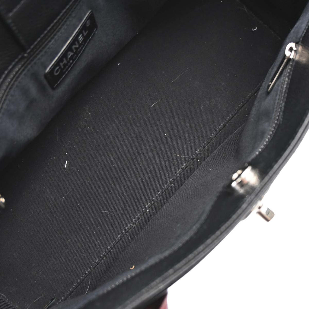 Chanel 2012-2013 Black Calfskin Bicolor Executive Cerf Tote Bag