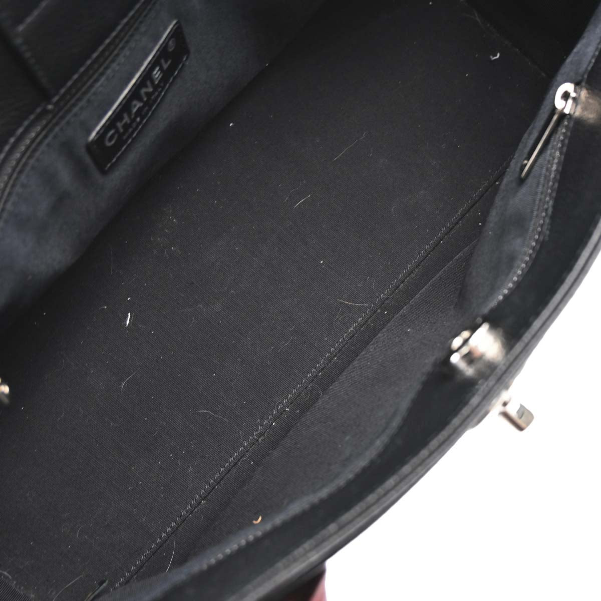 Chanel 2012-2013 Black Calfskin Bicolor Executive Cerf Tote Bag