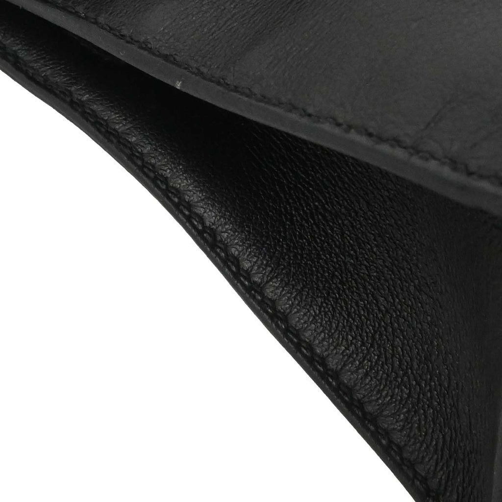 Hermes Black Swift Kelly Pochette Handbag