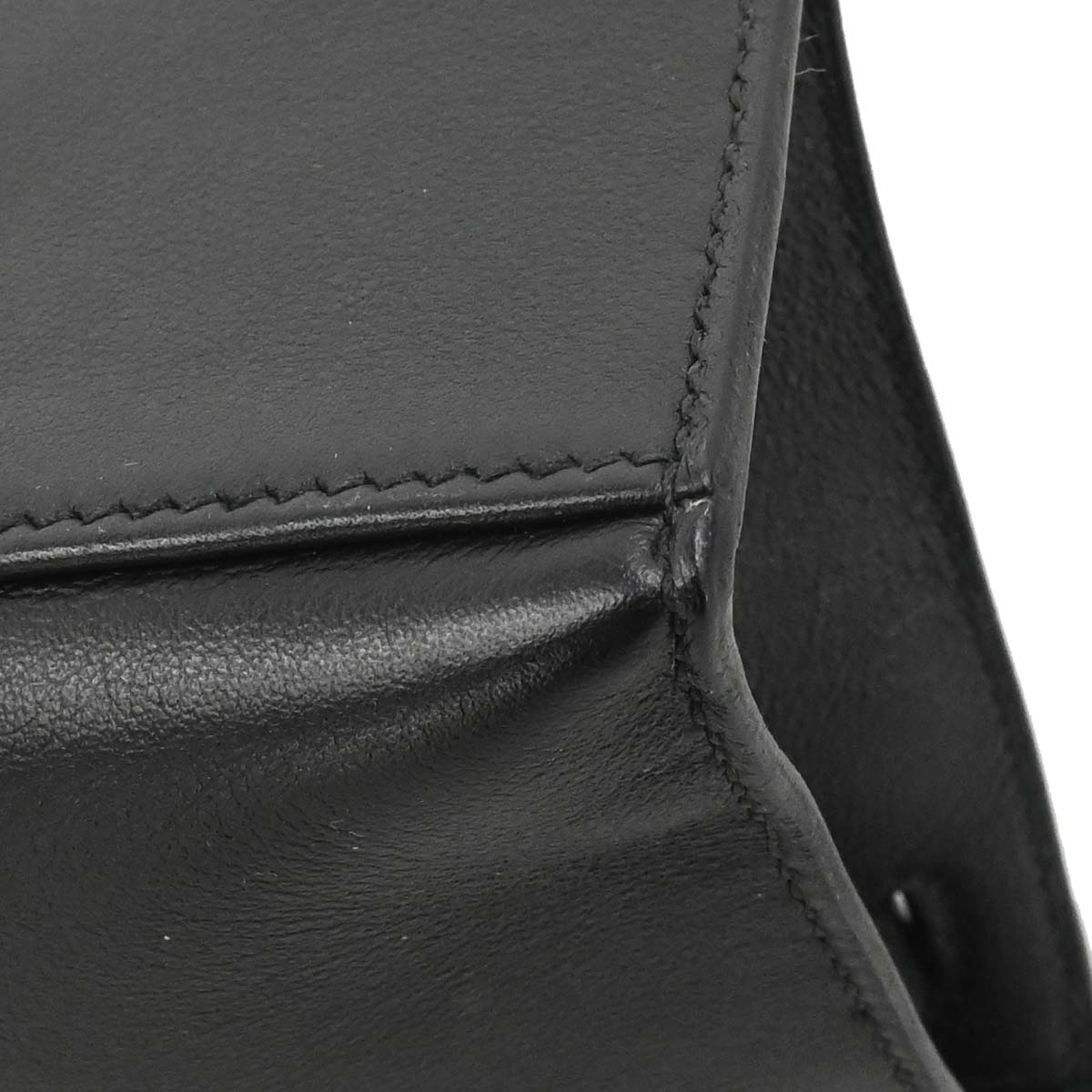 Hermes Black Swift Kelly Pochette Handbag