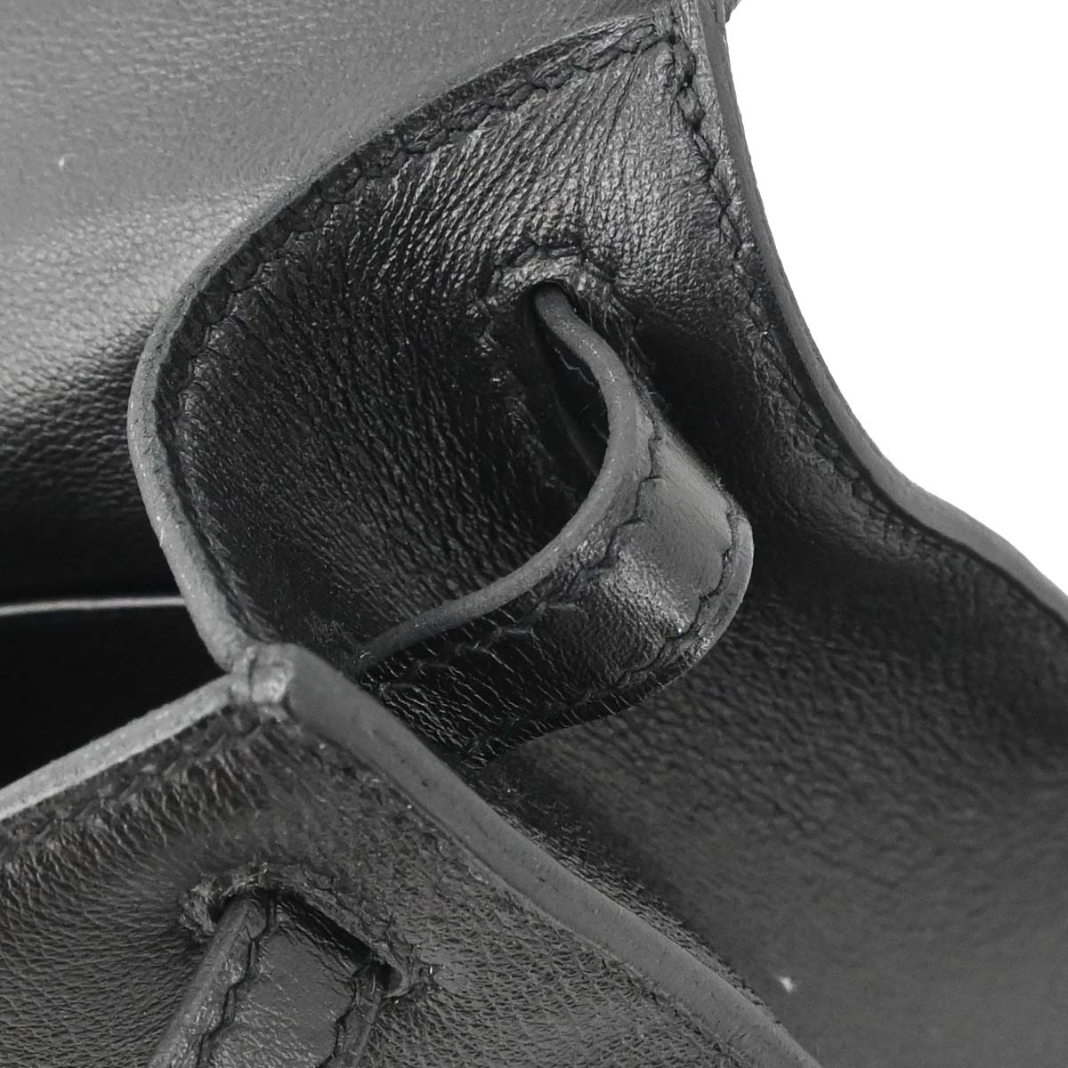 Hermes Black Swift Kelly Pochette Handbag