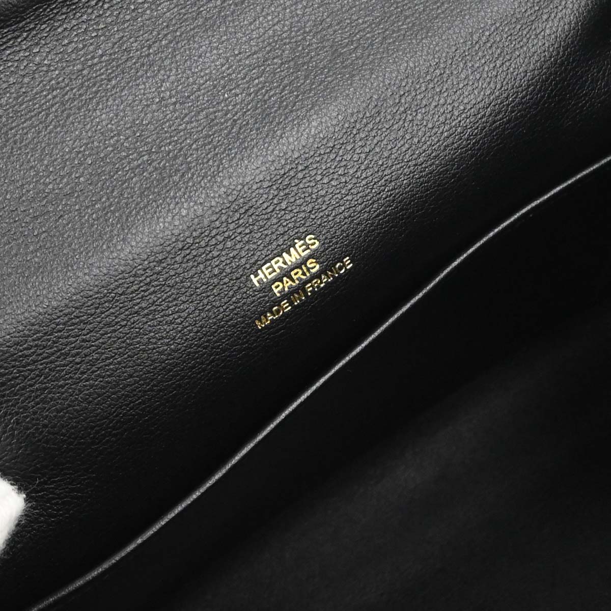 Hermes Black Swift Kelly Pochette Handbag