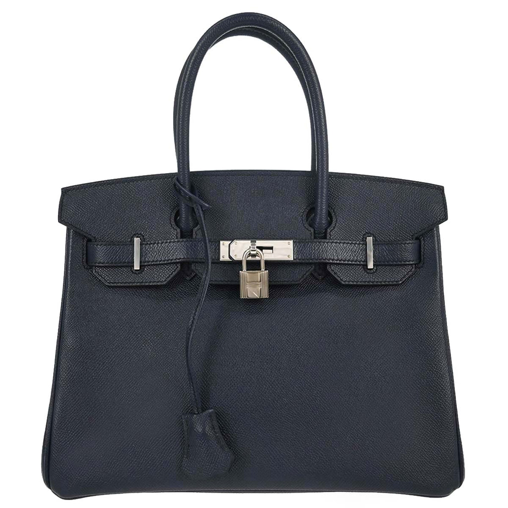 Hermes Blue Nuit Epsom Birkin 30 Handbag