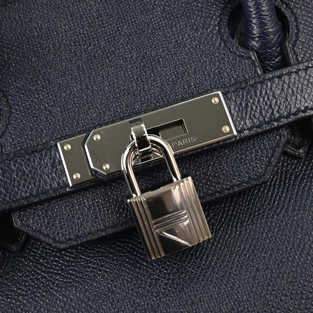 Hermes Blue Nuit Epsom Birkin 30 Handbag
