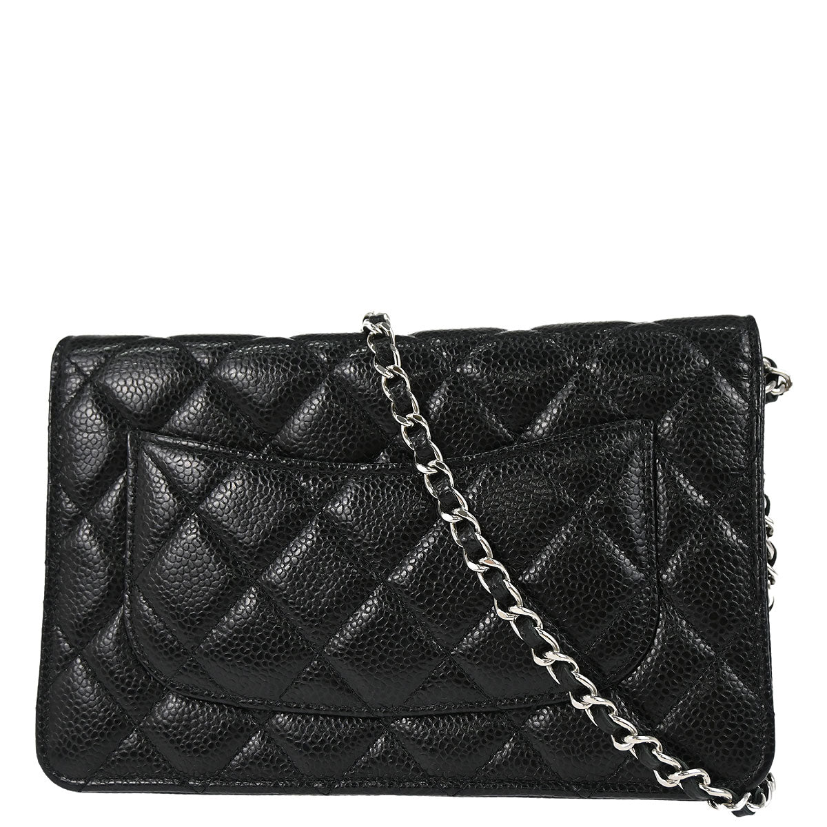 Chanel 2019 Black Caviar Skin Classic WOC Wallet on Chain Bag