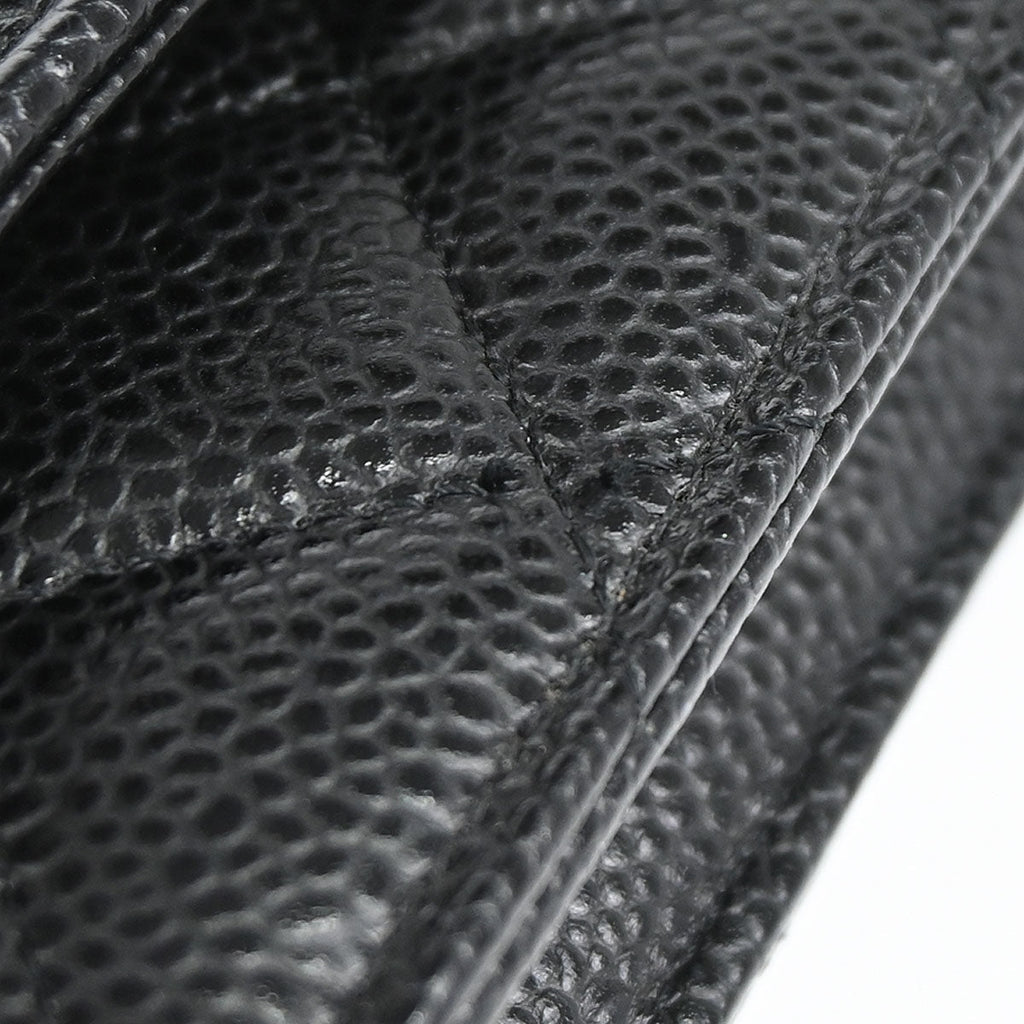 Chanel 2019 Black Caviar Skin Classic WOC Wallet on Chain Bag