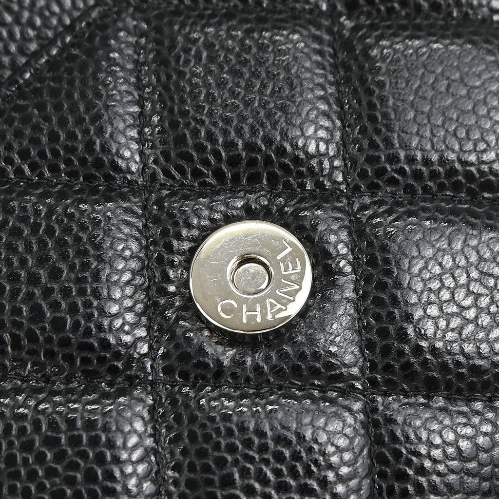 Chanel 2019 Black Caviar Skin Classic WOC Wallet on Chain Bag