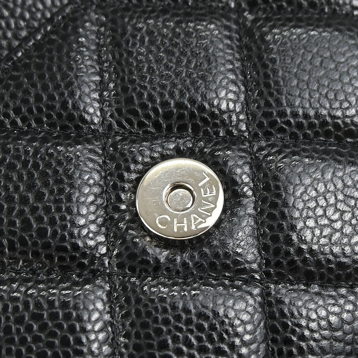 Chanel 2019 Black Caviar Skin Classic WOC Wallet on Chain Bag