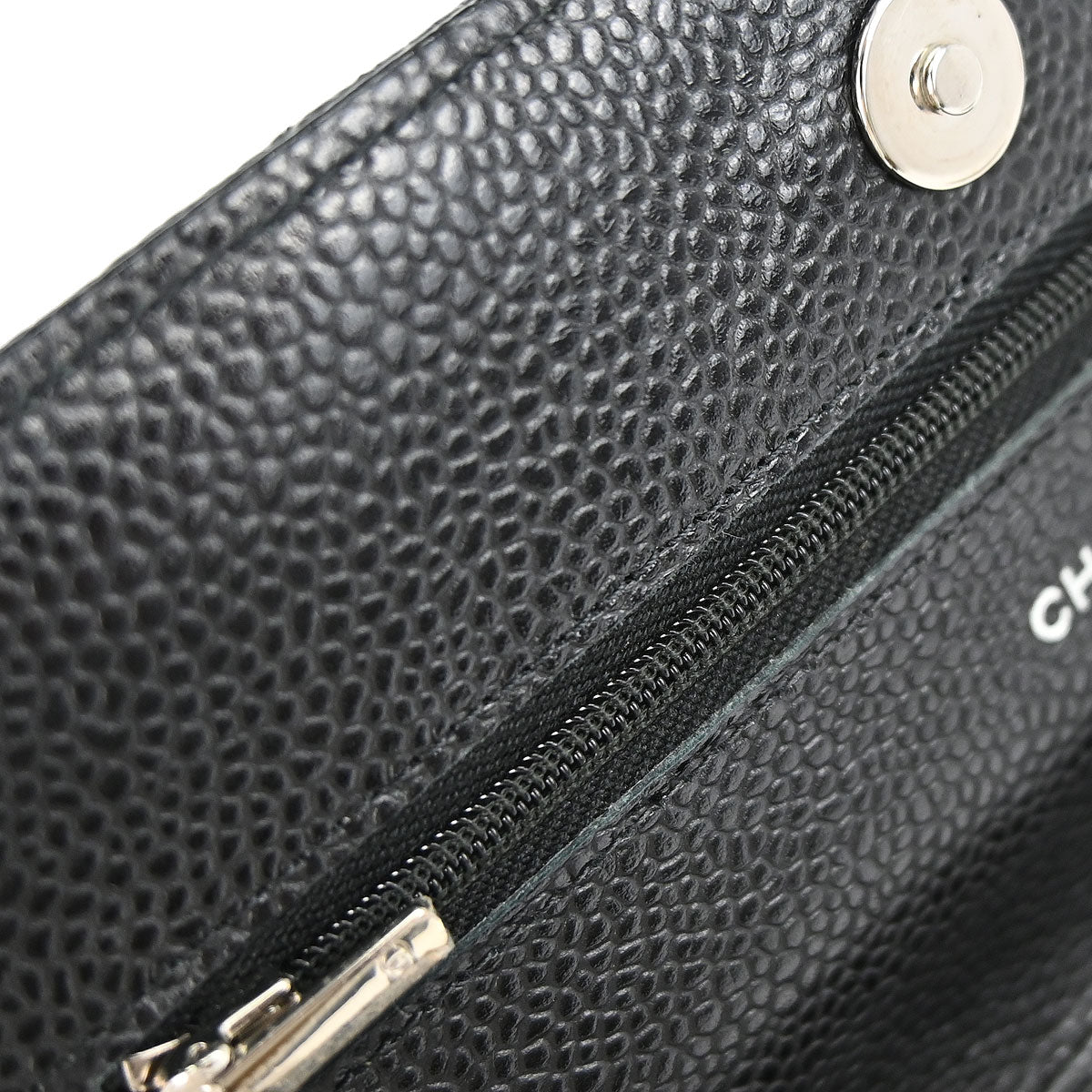 Chanel 2019 Black Caviar Skin Classic WOC Wallet on Chain Bag