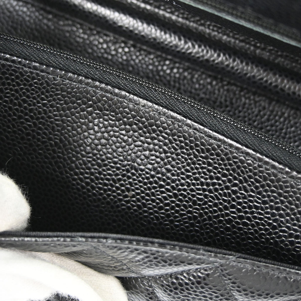 Chanel 2019 Black Caviar Skin Classic WOC Wallet on Chain Bag