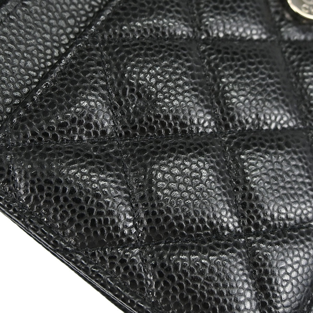Chanel 2019 Black Caviar Skin Classic WOC Wallet on Chain Bag