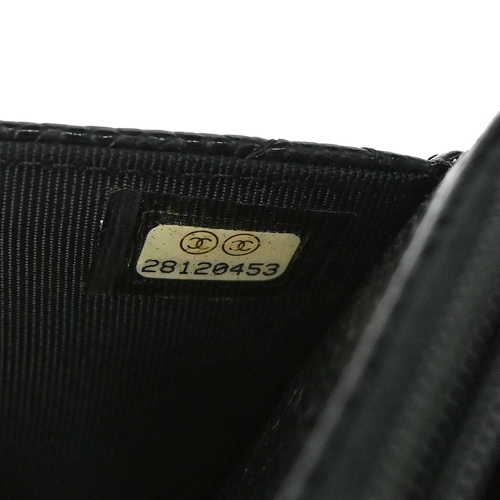 Chanel 2019 Black Caviar Skin Classic WOC Wallet on Chain Bag