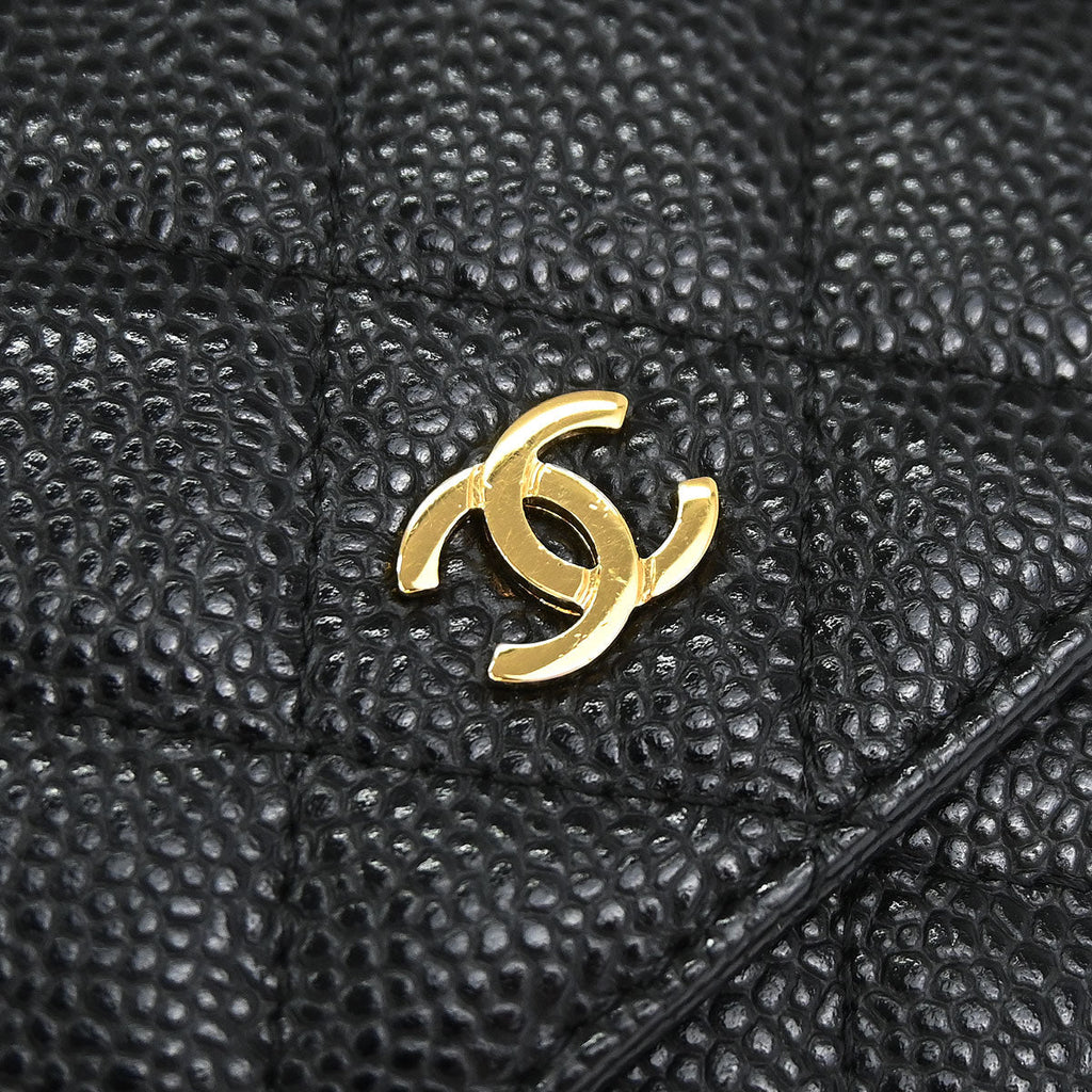 Chanel 2019 Black Caviar Skin Classic WOC Wallet on Chain Bag