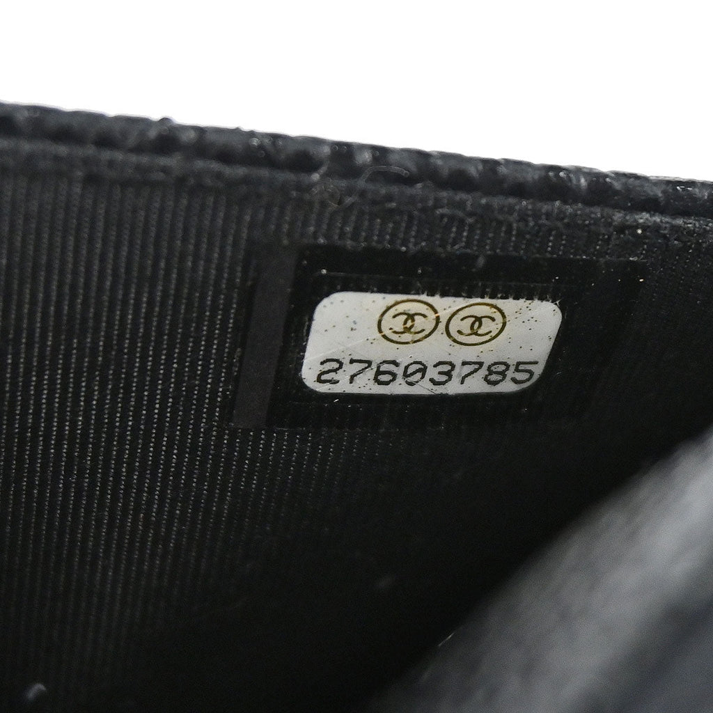 Chanel 2019 Black Caviar Skin Classic WOC Wallet on Chain Bag