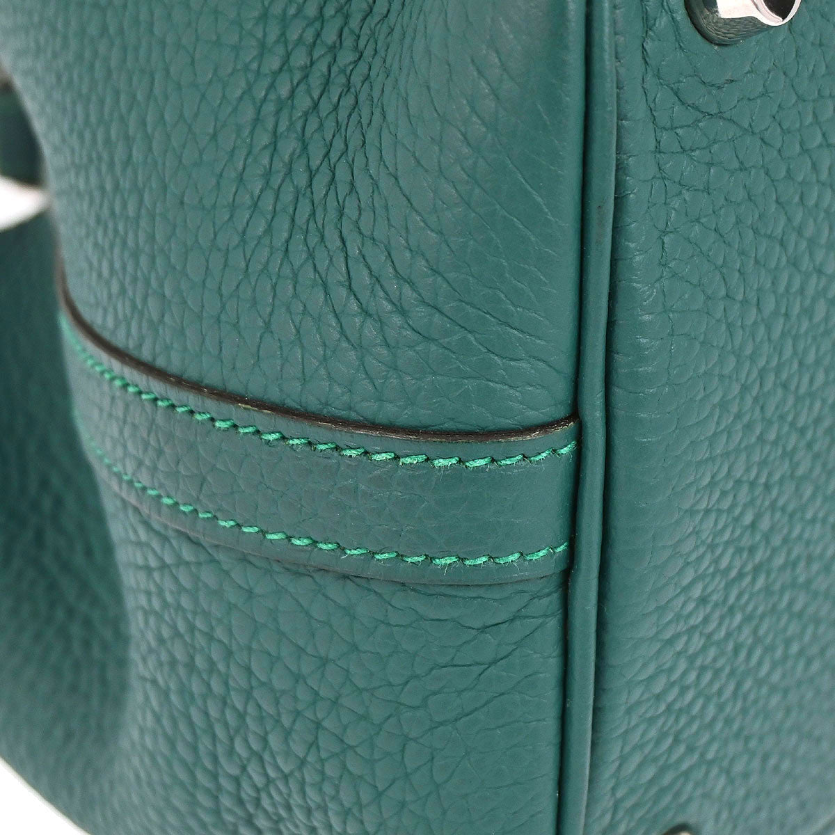 Hermes Malachite Taurillon Clemence Picotin Lock 18 PM Handbag